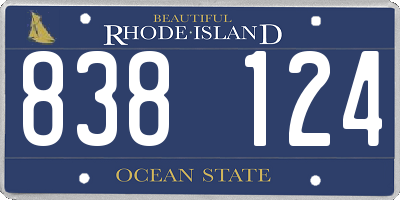 RI license plate 838124