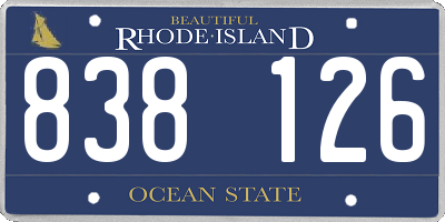 RI license plate 838126