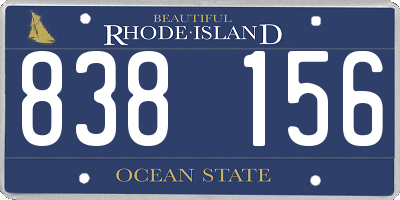 RI license plate 838156