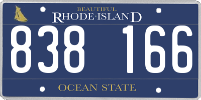 RI license plate 838166