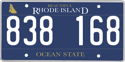 RI license plate 838168