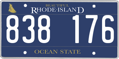 RI license plate 838176