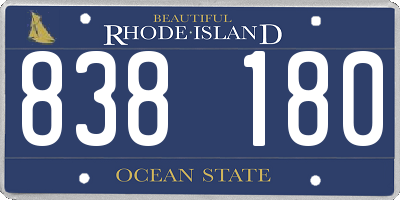 RI license plate 838180