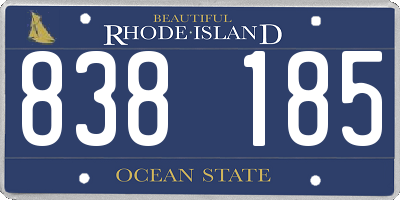 RI license plate 838185