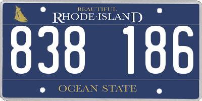 RI license plate 838186