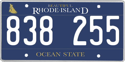 RI license plate 838255