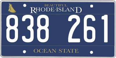 RI license plate 838261