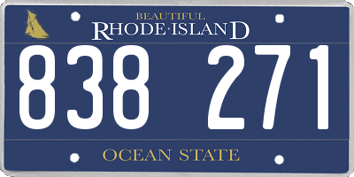 RI license plate 838271