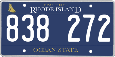 RI license plate 838272