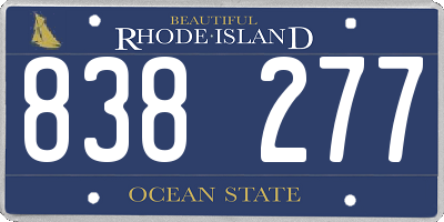 RI license plate 838277