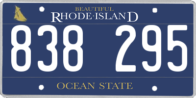RI license plate 838295