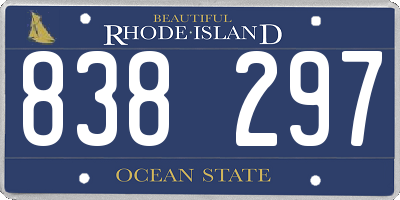 RI license plate 838297
