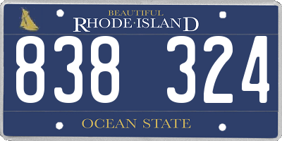 RI license plate 838324
