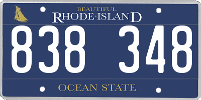 RI license plate 838348