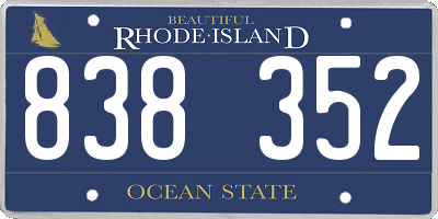 RI license plate 838352