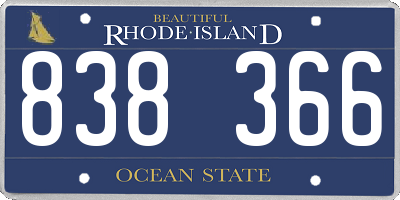 RI license plate 838366