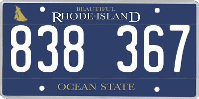 RI license plate 838367