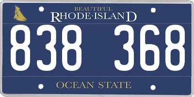 RI license plate 838368