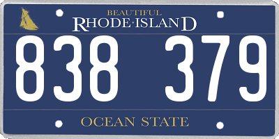 RI license plate 838379