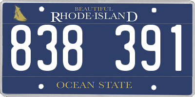 RI license plate 838391