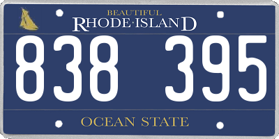 RI license plate 838395