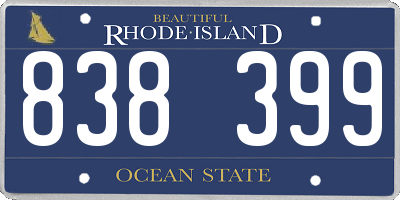 RI license plate 838399