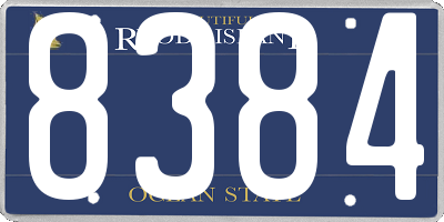 RI license plate 8384