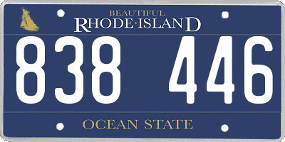 RI license plate 838446