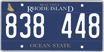 RI license plate 838448