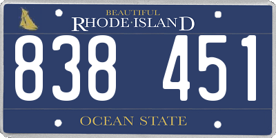 RI license plate 838451