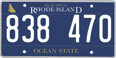 RI license plate 838470