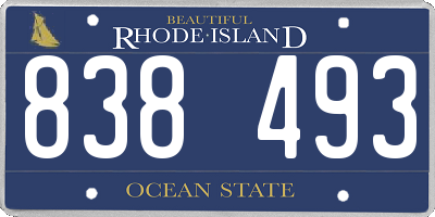 RI license plate 838493