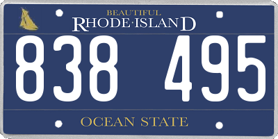 RI license plate 838495