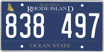 RI license plate 838497