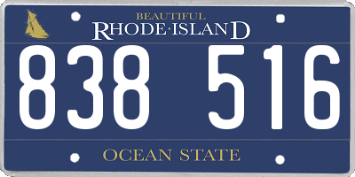 RI license plate 838516