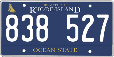 RI license plate 838527