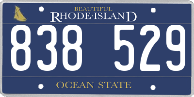 RI license plate 838529