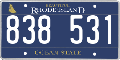 RI license plate 838531