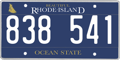 RI license plate 838541