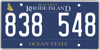 RI license plate 838548