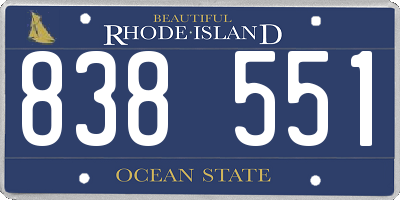 RI license plate 838551