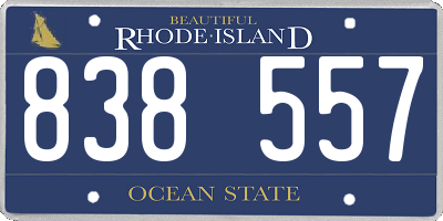 RI license plate 838557
