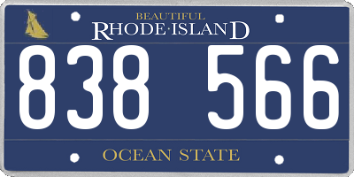 RI license plate 838566