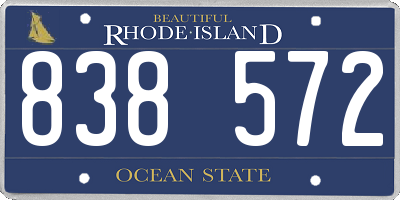 RI license plate 838572