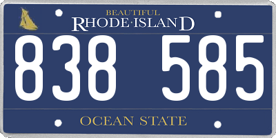 RI license plate 838585