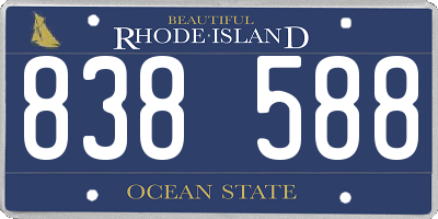 RI license plate 838588