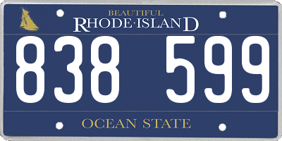 RI license plate 838599