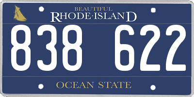 RI license plate 838622