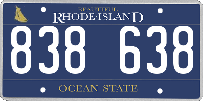 RI license plate 838638