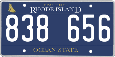 RI license plate 838656